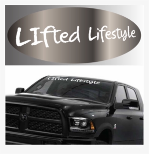Redneck Edition Windshield Decal Custom Car Decals - Ram Truck All Black #1089815