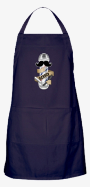 A Barber Pole With A Handlebar Mustache And Straight - Apron In Nail Care #1090040