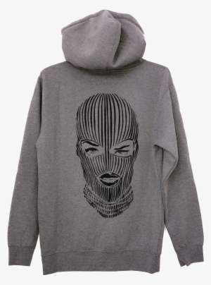 Ski Mask Hoodie In Gray - Floatie Kings Badwood Ski Mask Floatie #1090270