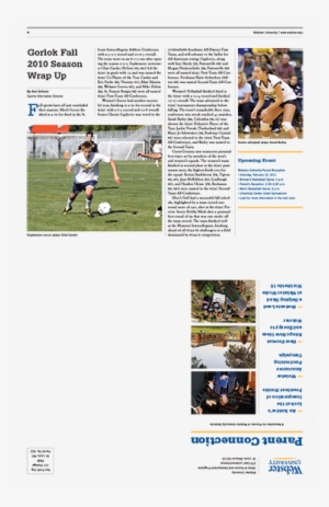 Webster University Parent Connection Newsletter Back #1090339