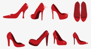 Clip Transparent Ruby Red Slippers Clipart - High-heeled Shoe #1091433
