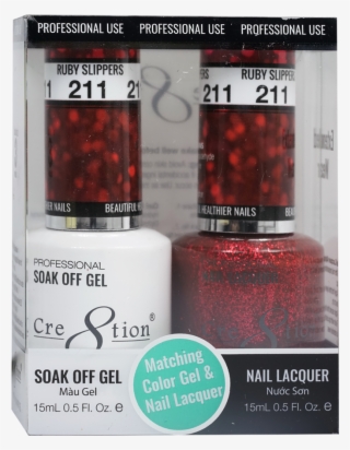Cre8tion Matching Color Gel & Nail Lacquer 211 Ruby - Lacquer #1091683