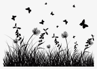 Wildflower Vector Silhouette - Png Free Flower Silhouette #1092110