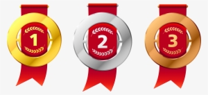 Gold Silver And Copper Transparent Medals Set - Medal Gold Silver Png #1092338