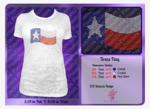 Texas Flag Rhinestone Design Digital Download - Sewing Machine #1092445