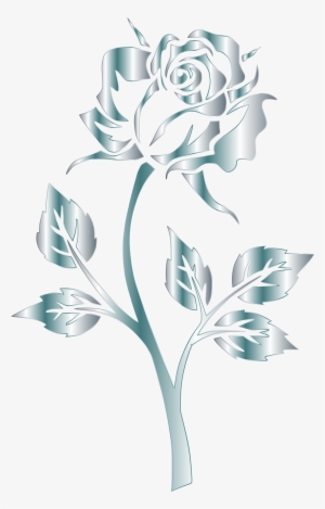 This Free Icons Png Design Of Silver Rose Silhouette #1092502
