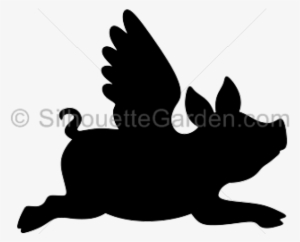 Flying Pig Silhouette #1092580 Flying Pig Silhouette #1092580