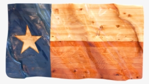 Hand Crafted Texas Wood Flag With Hand-carved Star - Texas Star Transparent Background #1092608