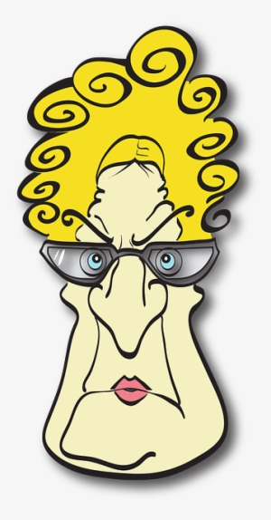 Old, Lady, Woman, Angry, Cartoon, Glasses, Glass - Memes Funny Hot Flashes #1092946