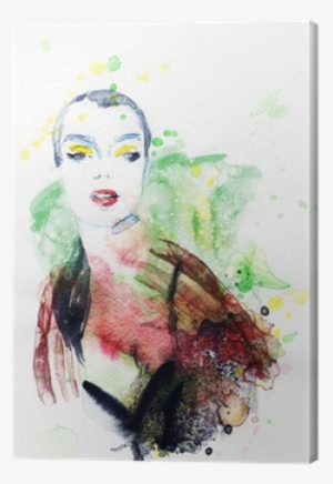 Abstract Woman Portrait - Canvas Print #1093465