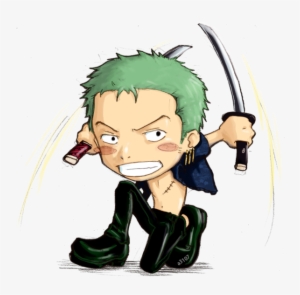 One Piece Chibi Png Transparent Image - Zoro One Piece Cartoon #1093810