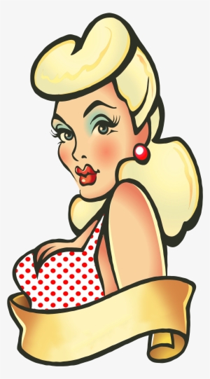 Black Hair Clipart Transparent - Rockabilly Transparent #1093856