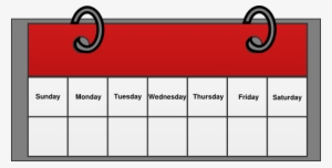 Graphic Black And White Library Weekend - Week Calendar Clip Art #1094126