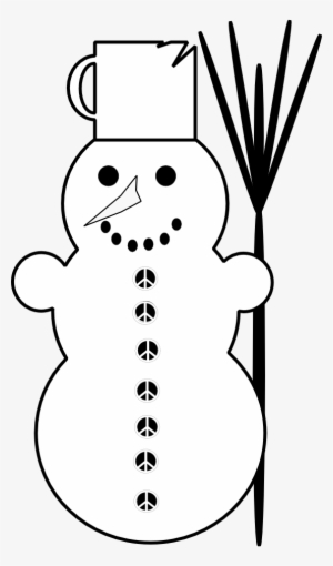 Snowman Vector White Background - Clip Art #1094730