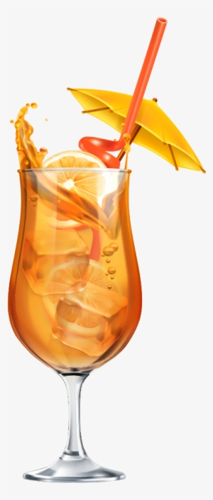Cocktail Spritz Martini Cartoon Iced Lemon Juice - Cocktail Ice Png #1094893