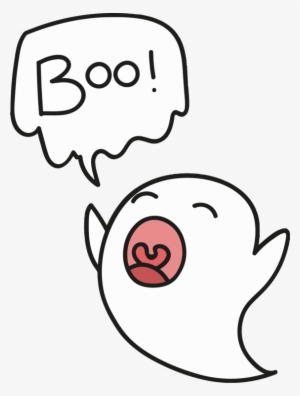 Drawing Fear Of Ghosts Boos Smiley - Ghost #1095053