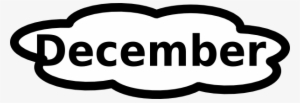 December Calendar Sign Clip Art At Clker Vector Clip - December Clip Art Black And White #1095245