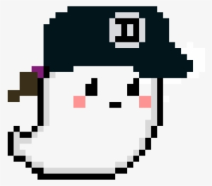 Cute Ghost Clem Hat - Cute Ghost Pixel Art #1095638
