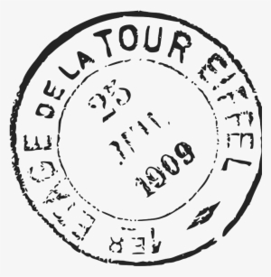 Eiffel Tower Postmark - Transparent Background Passport Stamp Png #1095849