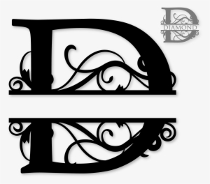 Flourished Split Monogram Y - T Split Monogram Svg - Free Transparent ...