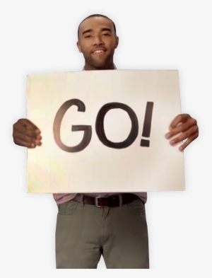 Man Holding Sign That Says " - Guy Holding Sign Png #1096327