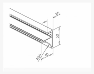 Glasplattenprofil Edelstahl-design 50x40 Mm #1097467