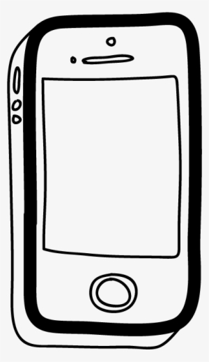 Collection Of Drawing High Quality Free - Black And White Iphone Drawing #1097858