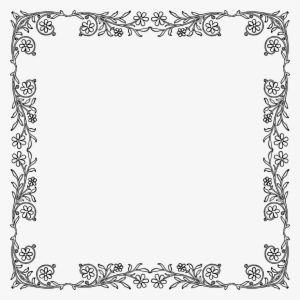 Floral Square Frame - Border Png Square #1098125