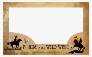 Purimcutout - Cowboy Photo Booth Frame #1098172