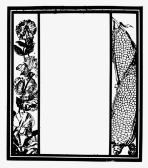 Black And White A Floral Fantasy In An Old English - Metalik Siyah Fon Vektörler Png #1098192