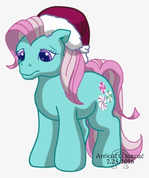 Anscathmarcach, G3, Hat, Minty, Sad, Safe, Santa Hat, - Sad Minty #1098447