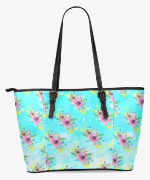 Watercolor Bouquet Leather Tote Bag/large - Mountains Are Calling Tote Bag #1099375