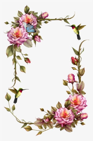 Montana Clipart Transpa Background Vine Flower Border - Marcos De Flores Png #110022