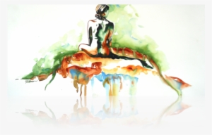 Watercolor - Self Portrait - Watercolor Painting #110188