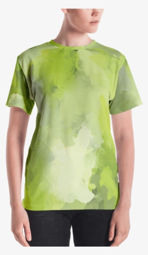 Apple Green Watercolor Women's T Shirt T Shirt Zazuze - T-shirt #110634