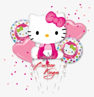 Clipart Resolution 500*500 - Hello Kitty Rainbow Balloon Bouquet #110753
