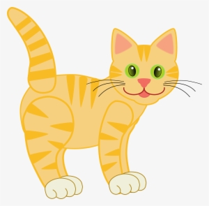 Cat Clipart - Orange Cat Shower Curtain #110780