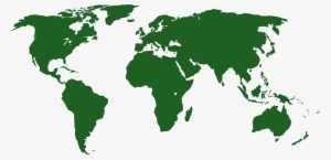 World Map Green - Countries That Recognize Croatia #111483