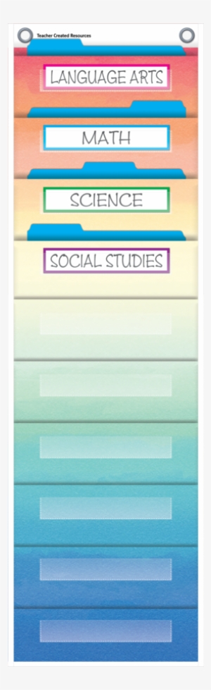 Watercolor 10 Pocket File Storage Pocket Chart Alternate #111547