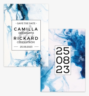 Clear Marble Save The Date - Marble #111641