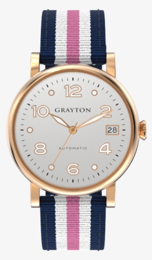 Share To A Friend - Grayton Women’s Rose Gold Automatic Watch With White #111669
