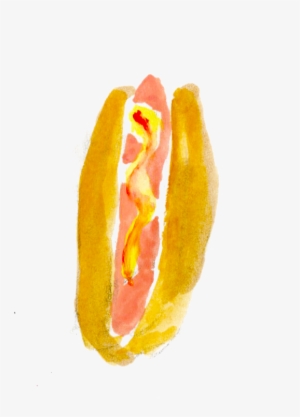 My Process Included Sketching The Illustration Out - Chili Dog #112149