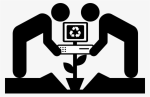 Community Technology Center Clip Black And White Stock - Garden Icon Png #112439