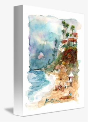 Drawing Beach Watercolor Royalty Free Stock - Laguna Beach #113433