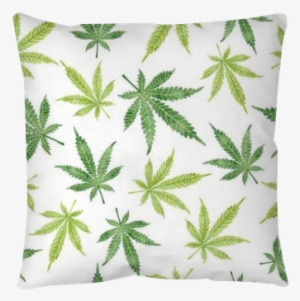 Watercolor Marijuana Leaves Seamless Pattern - Cannabis Background #113554