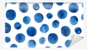 Watercolor Blue Polka Dots - Blue #114111 Watercolor Blue Polka Dots - Blue #114111
