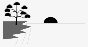 Picture Royalty Free Stock Black And White Scene Big - Black And White Sunset Clipart #114716