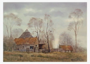 Farm House With Trees - Painting #115038
