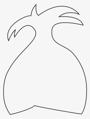 Troll Hair Outline Cut Out #115251