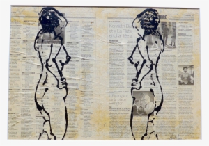 Double Models Drawing By Martha Holden - Drawing #115308